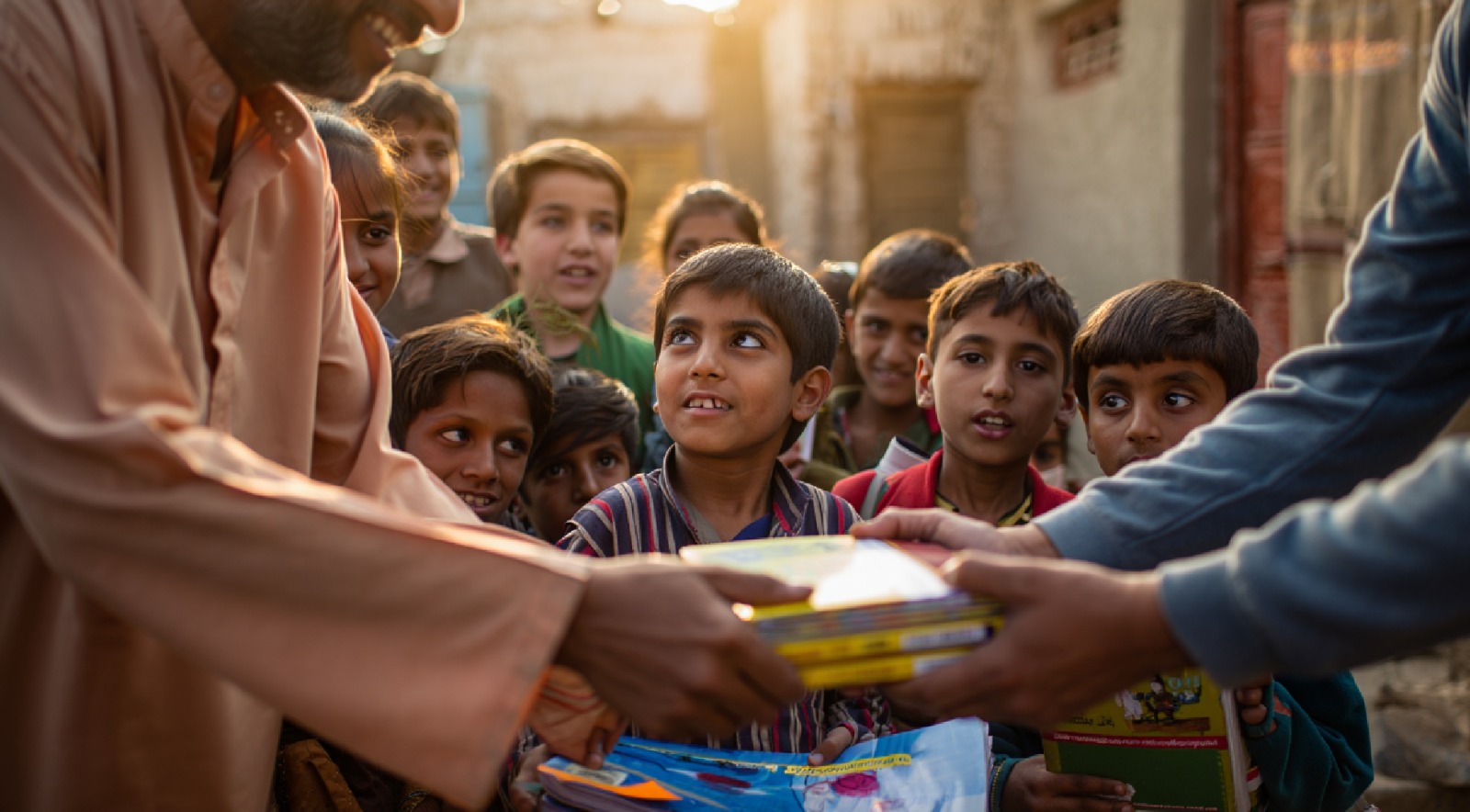 Visual representing education support provided to needy students with donations and Zakat through Skill Development Foundation