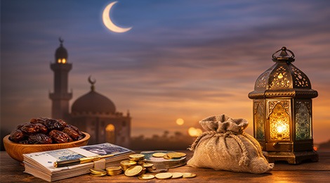 Illustration encouraging Muslims to pay Zakat this Ramadan, supporting needy families through Skill Development Foundation’s charitable programs in Pakistan