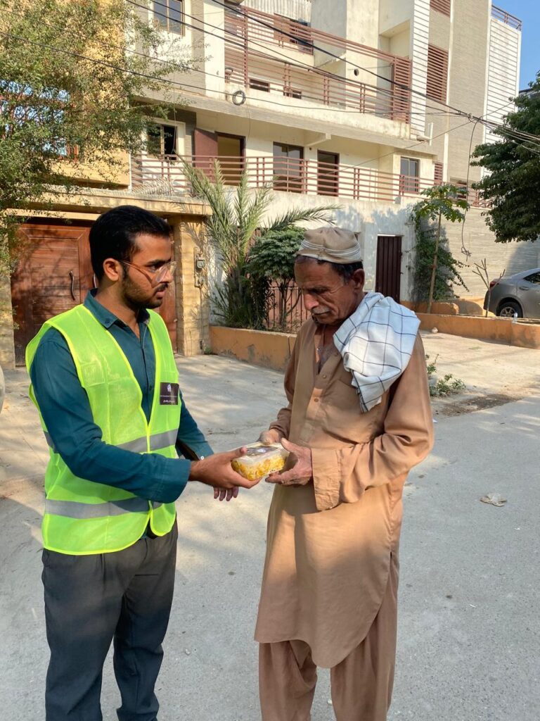 Volunteers engaged in outreach and support work during a recent activity organized by Skill Development Foundation in Pakistan
