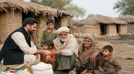 Illustration showing benefits of paying zakat through Skill Development Foundation in Pakistan