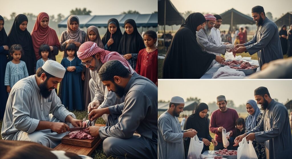 distribution of qurbani meat by skill development foundation