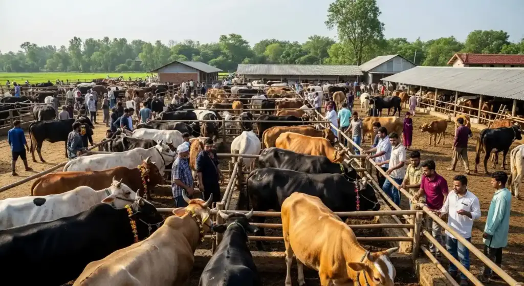 organized mandi for qurbani animals for eid ul adha
