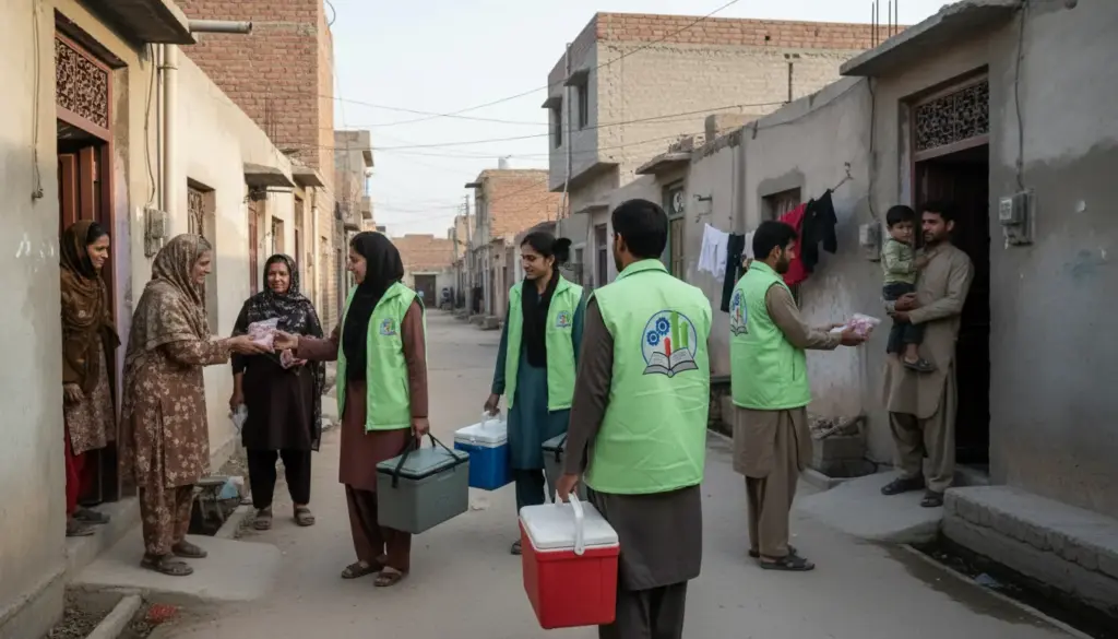 home to home meat distribution by skill development foundation